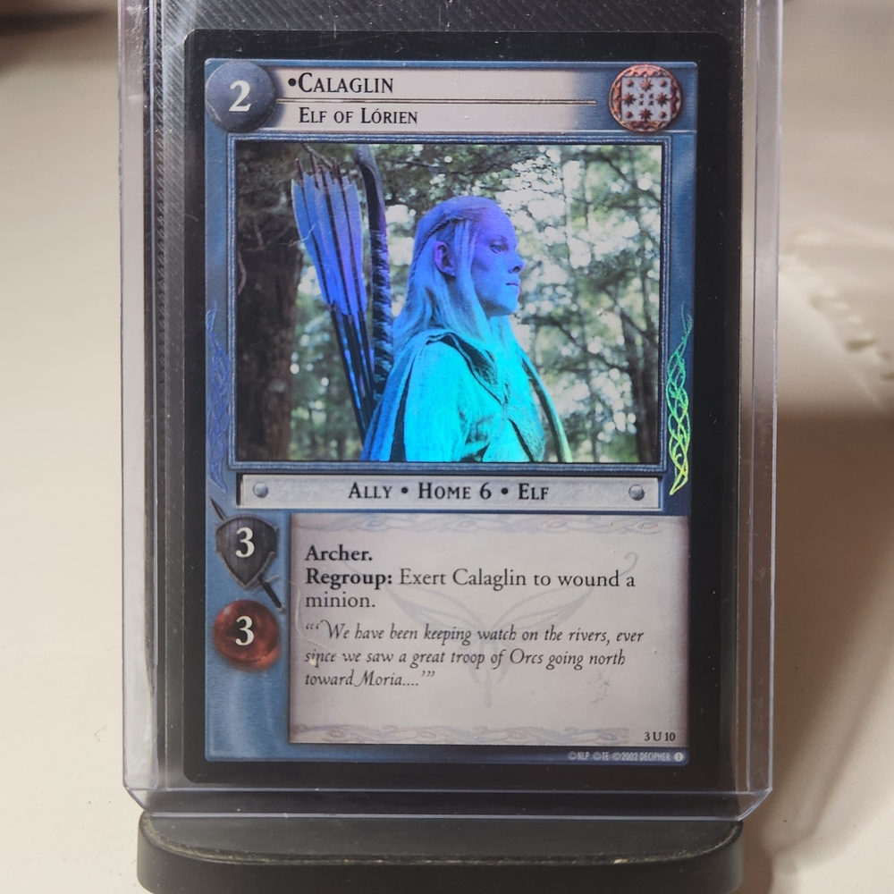 LOTR TCG Realms of the Elf-Lords Calaglin, Elf of Lórien 3U10 Foil ✨